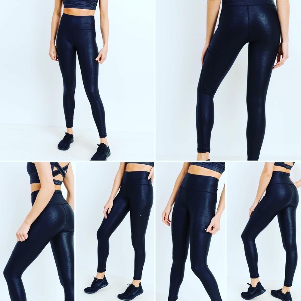 Zippered Tummy Control Leggings